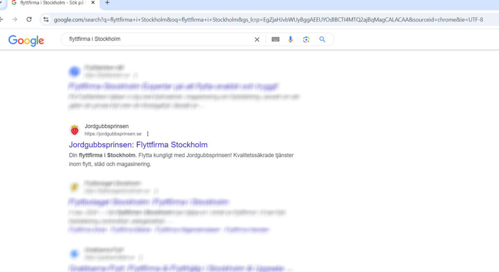 Använd Google för att hitta flyttfirmor i Stockholm