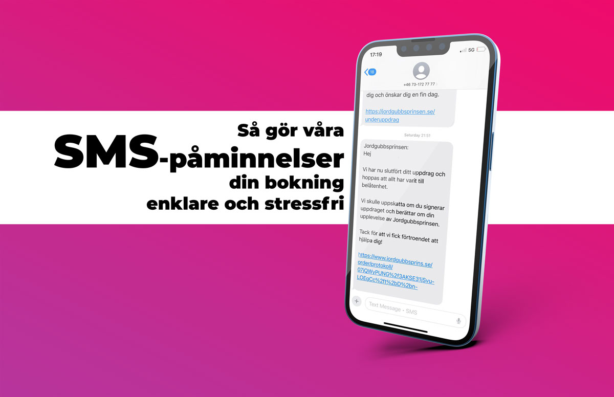 Så gör våra SMS-påminnelser din bokning enklare och stressfri